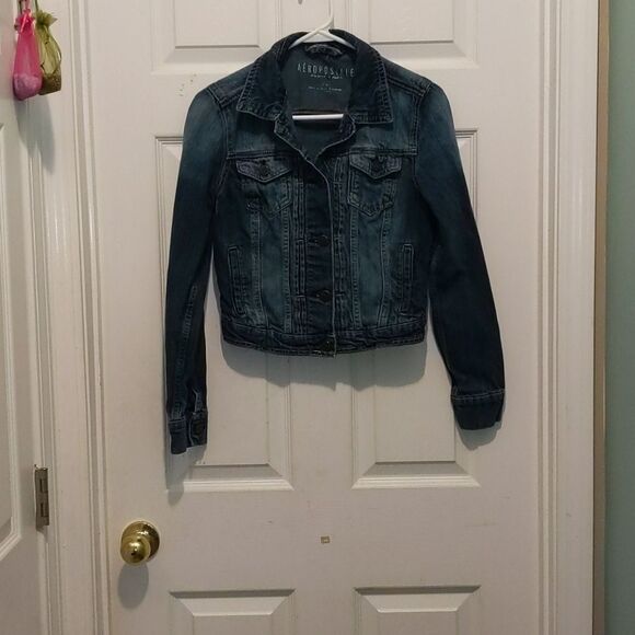 Aeropostale denim jacket Sz M EUC - Picture 1 of 4